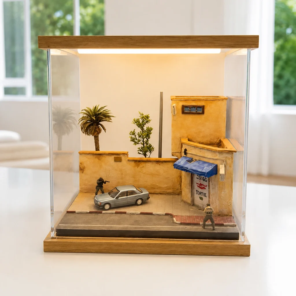 Hand-Painted Dust2-Inspired Miniature Diorama Display