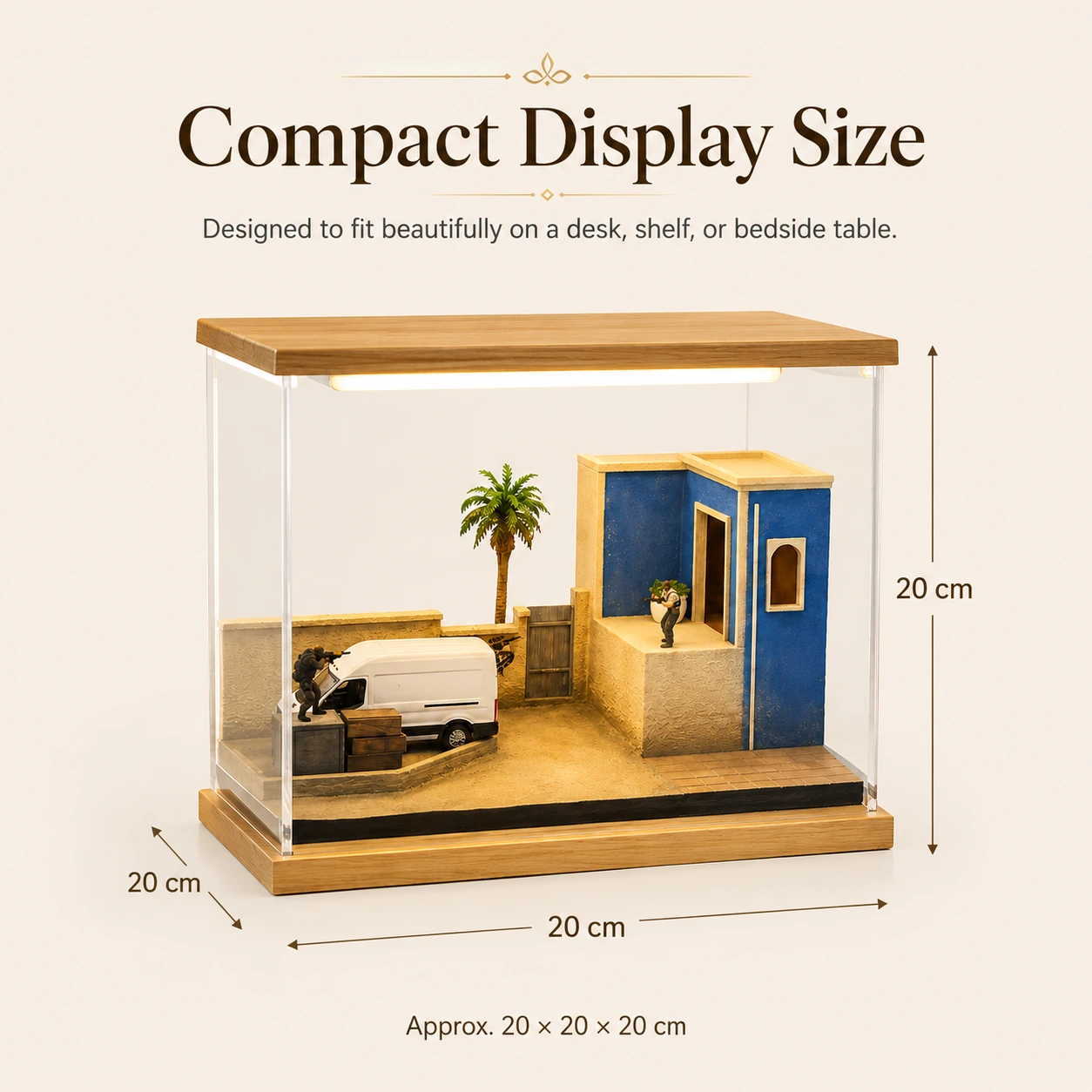 Approx. 20 x 20 x 20 cm handmade miniature display size