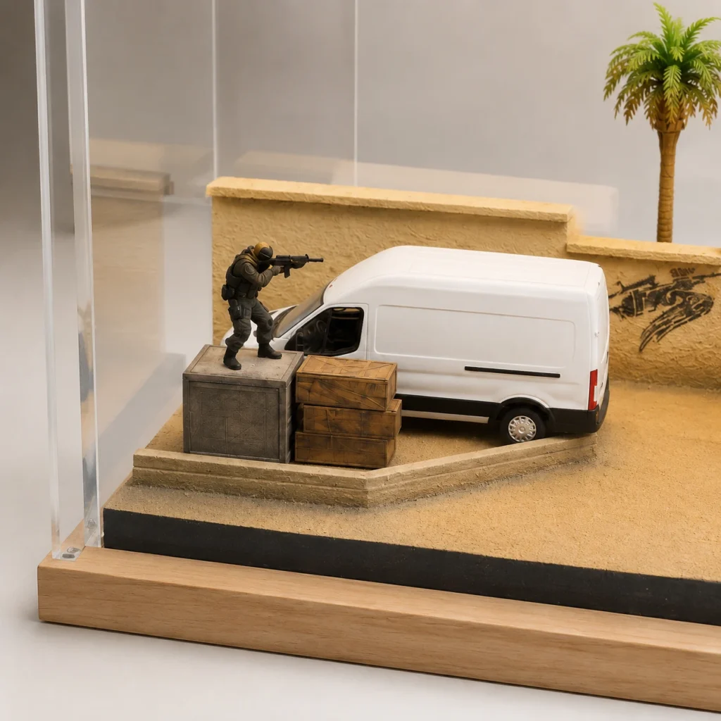 Hand-Painted Mirage B Site-Inspired Miniature Diorama Display product detail