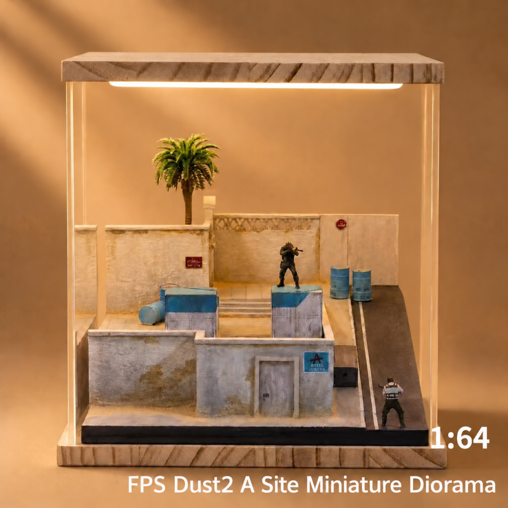 Dust2 A Site Courtyard – CS2 Miniature Diorama