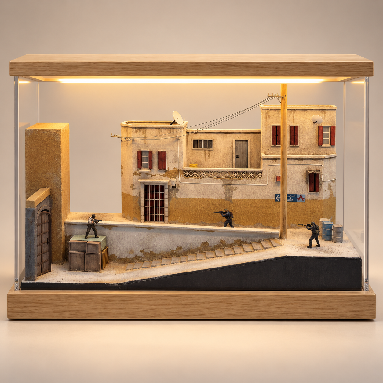 Dust2 A Long diorama front view with Optional Lighted Display Case (+$25)