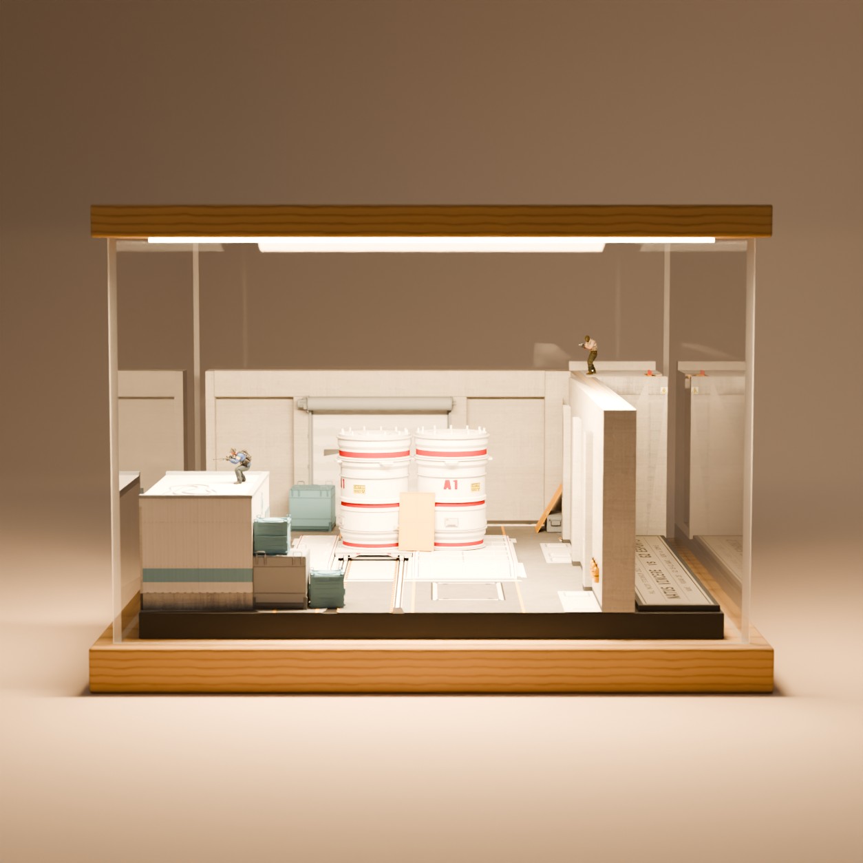 Nuke A Site diorama front view with Optional Lighted Display Case (+$25)