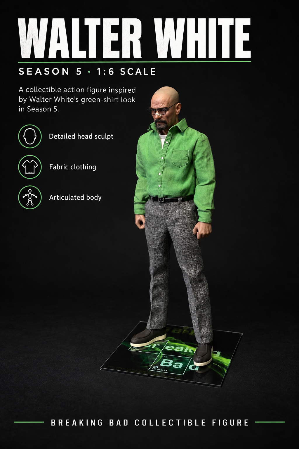Overview of the Walter White Season 5 collectible figure