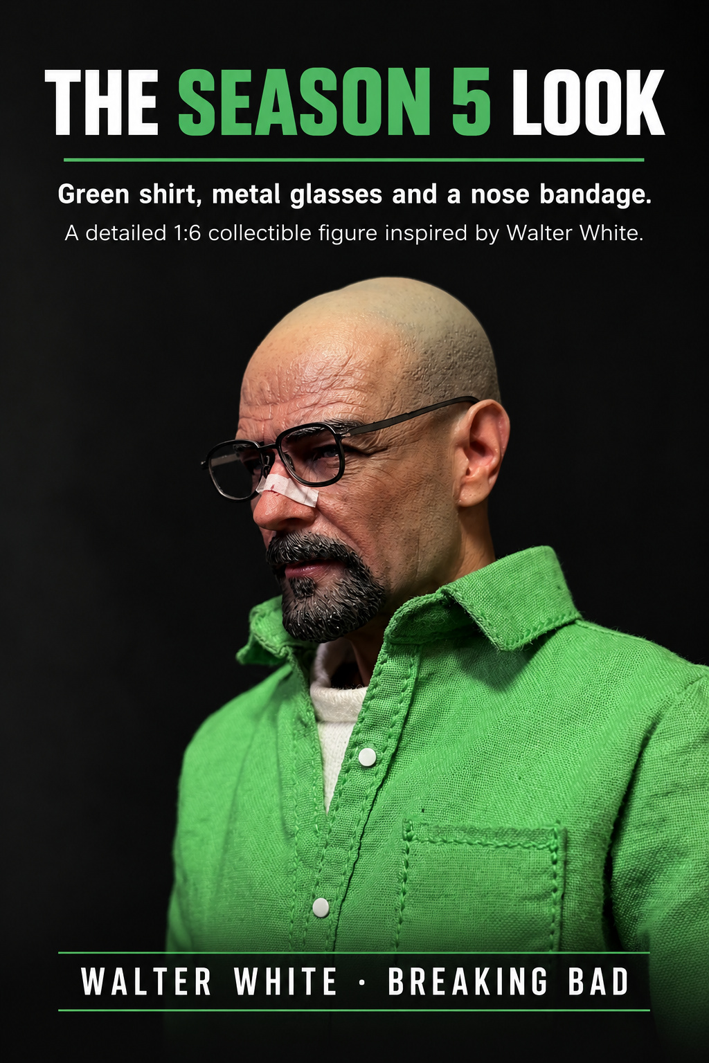 Walter White Season 5 green shirt look