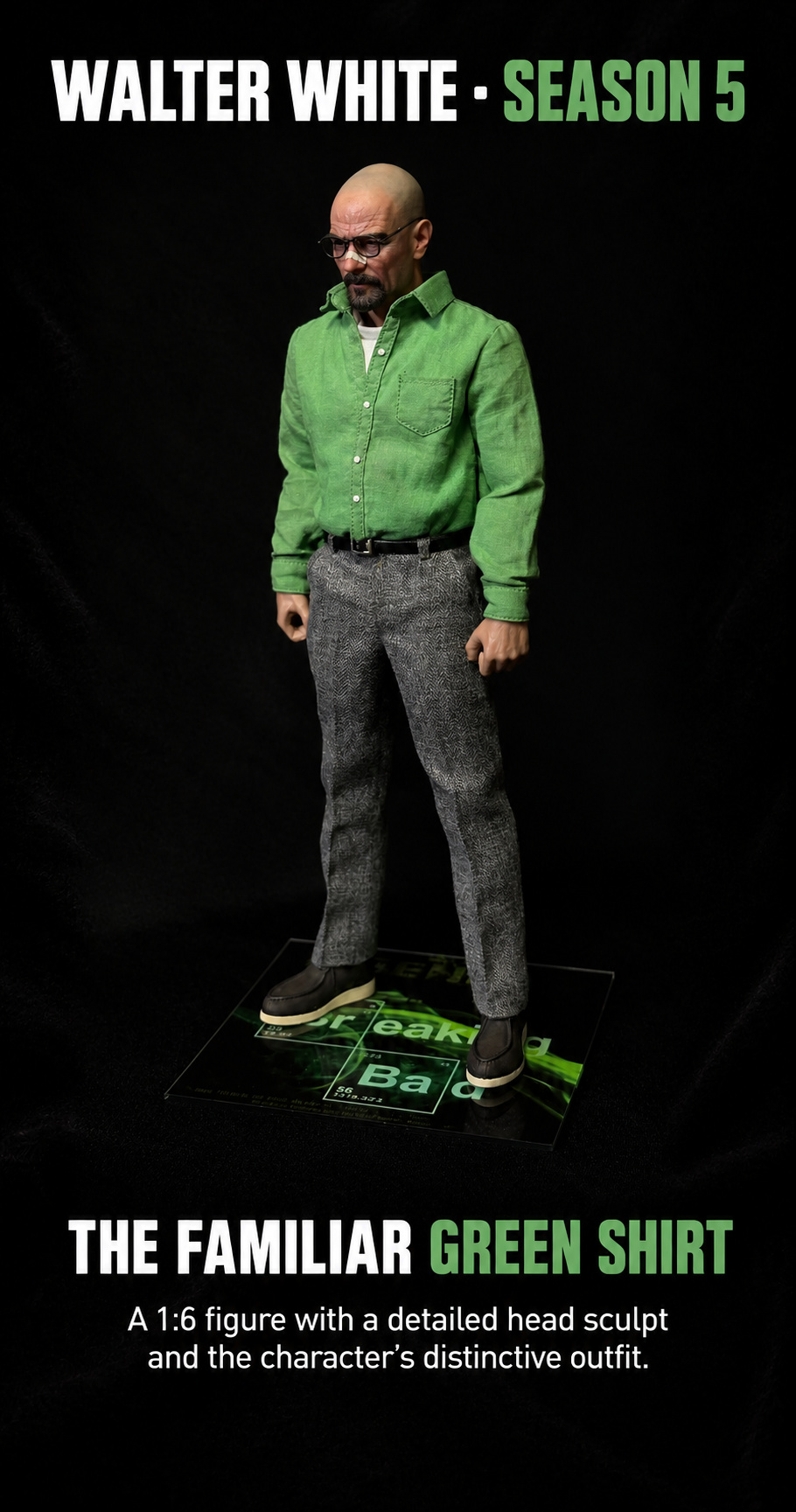Walter White green shirt detail