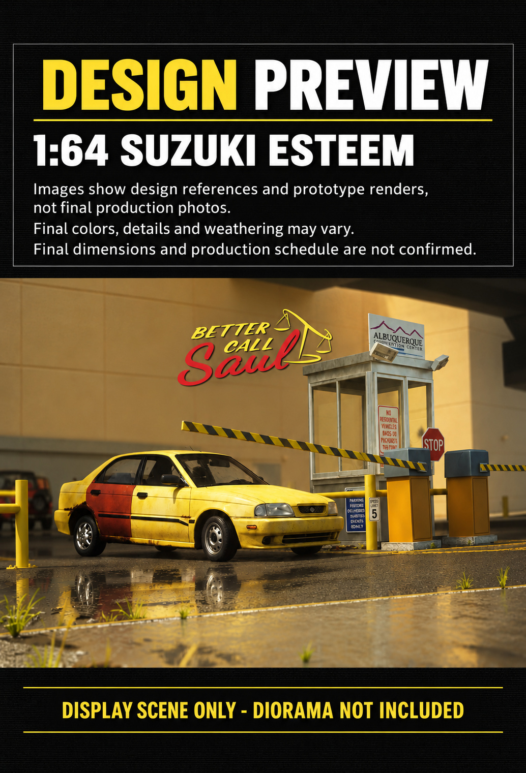 Suzuki Esteem 1:64 model design preview and prototype references