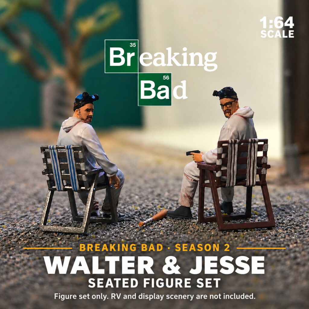 Breaking Bad — Walter White & Jesse Pinkman 1:64 Seated Figure Set
